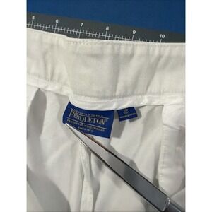 VTG Pendleton Women's Dress Pants Size 16 Tall White 100% Cotton 36" Inseam
